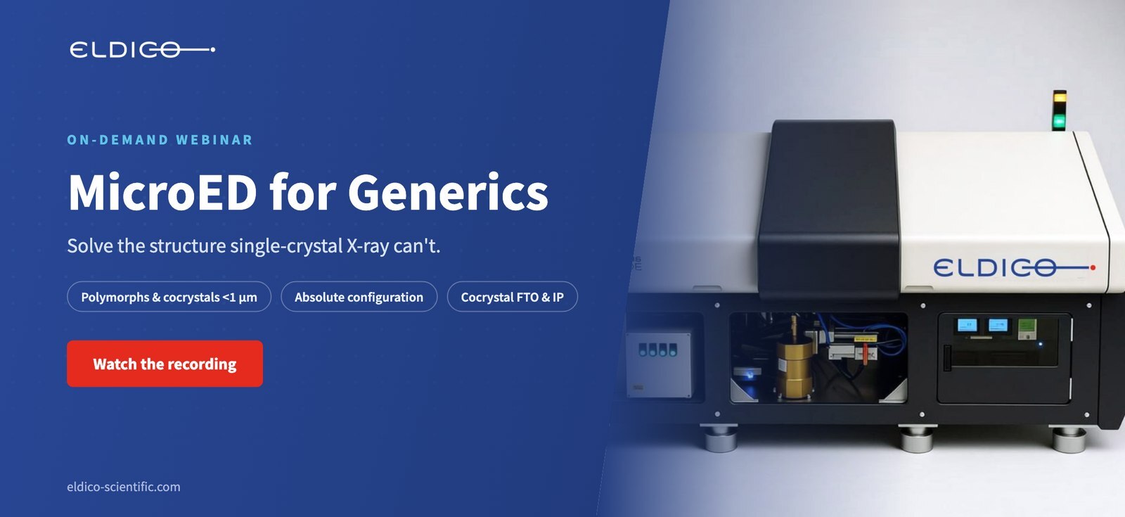 MicroED for Generics – on-demand webinar MicroED for Generics – on-demand webinar